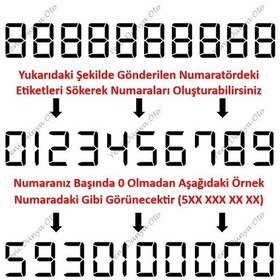 Resim Cama Vantuzlu Oto Araç İçi Telefon Numaratör,telefon No Gösterici , Beyaz-siyah Ydnmr025 