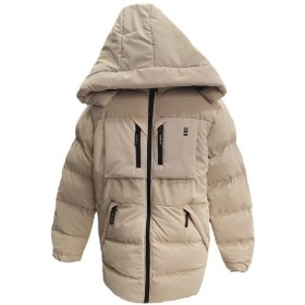 Resim Life For Moda Erkek Çocuk İçi Peluş Astarlı Çıkarılabilir Kapüşonlu Su Geçirmez Mont 2042 Krem 