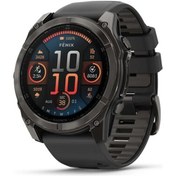 Resim Garmin Fenix 8 – 51MM Amoled Sapphire Karbon Gri Dlc, Siyah/ gri Silikon Kayışlı 