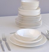 Resim Tabak Evi Chic Beyaz Porselen Yemek Takımı 24 Parça 6 Kişilik 