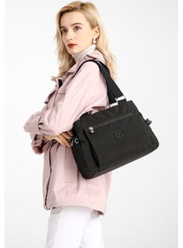 Resim Smart Bags Orta Boy Çok Cepli Su Geçirmez Hafif Krınkıl Kumaş Kadın Omuz Çantası Mavi 32575777 
