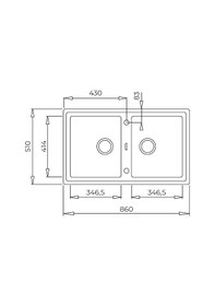 Resim Teka Stone 90 B-Tg Çift Hazneli Tegranite Eviye - Karbon - 115260008 
