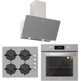 Resim Silverline BO6504S01 - CS5343S01 - 3457 Soho 60 Gri Cam Ankastre Set 