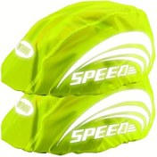 Resim Chuangyinshop 2 Adet Bisiklet Kask Kılıfı Parlak Yeşil Siyah Şerit Yansıtıcı Tasarım 