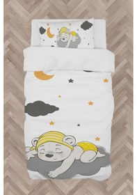 Resim Mekta Home Bebek Ve Çocuk Odası Sevimli Uyuyan Ayı Desenli Nevresim Takımı 