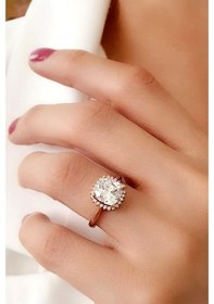 Resim Sky Dıamond Gümüş Tek Taş Yüzük 12 (474423803) 