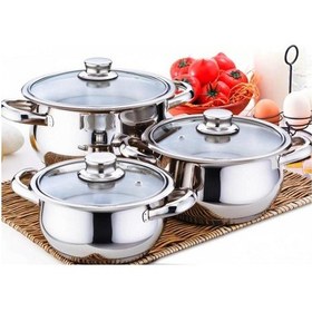 Resim Gülsan 6 Parça Çakır Güveç Set Cam Kapaklı 