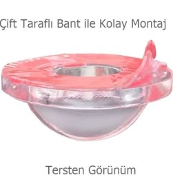 Resim 5 Adet Yapışkanlı Kapı Kolu Stoperi Silikonlu Şeffaf Duvar Tamponu 