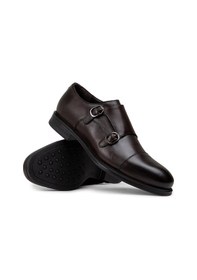 Resim Deery Hakiki Deri Kahverengi Çift Tokalı Erkek Klasik Ayakkabı - 01838mkhvc01 