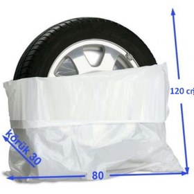 Resim 3DTÜKETİM OTO LASTİK POŞETİ - 110 X 110 CM - 2 OTO LASTİK SIĞAN BÜYÜK KUVVETLİ POŞET 