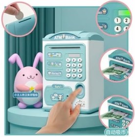 Resim Dijital Şifreli Kasa Kumbara Mini Atm Parmak İzi Görünüm 