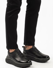 Resim MARCOMEN Siyah Hakiki Deri Bağcıklı Erkek Sneaker 152-22390 M 