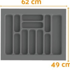 Resim Çekmece İçi Kaşıklık Ve Kepçelik Düzenleyici Gri 62x49 Cm 55x40 Cm Kadar Kesilebilir Grı 