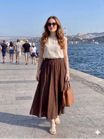 Resim HANIMCA GİYİM YAZLIK NEFES ALAN GÜZEL KUMAŞ YANDAN CEPLİ STANDART BEDEN 36 - 42 BEDEN LERE UYGUN ETEK 