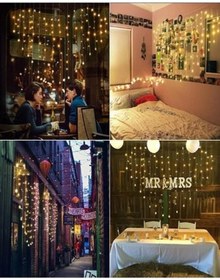 Resim gaman Çardak Şemsiye Şezlong Aydınlatma Perde Kalp Led 2 Metre X 1,5 Metre Gün Işığı 