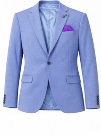 Resim Plus Scorpion Erkek Pamuklu Penye Likralı Tek Düğmeli Çift Yırtmaçlı Blazer Ceket 