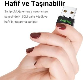 Resim 150Mbps 2.4Ghz Kablosuz Wi-Fi Alıcı Verici Nano USB Adaptör 