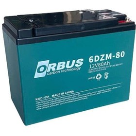 Resim ORBUS 12v 80 Ah Elektrikli Bisiklet Aküsü Deep Cycle (UZUN ÖMÜRLÜ) (220*120*175) (13.5 KG) 