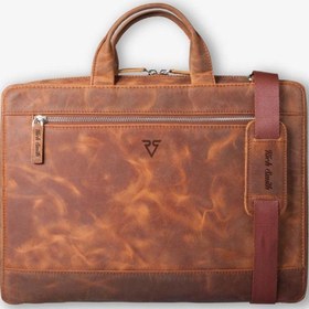 Resim ® GERÇEK DERİ LAPTOP ÇANTASI / 10617 NATUREL TABA 