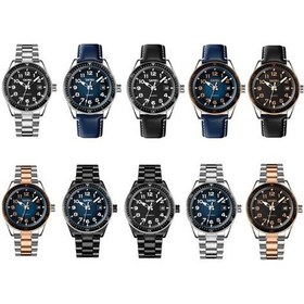 Resim Yingfu Skmeı 9232 Paslanmaz Çelik Tokalı Cam Aynalı Su Geçirmez Kuvars Saat Kemer - Gül Altın Mavi Kahverengi/ Kahverengi 