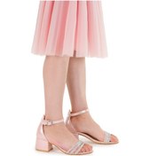 Resim Kiko Kids Nobe Günlük Kız Çocuk 4 Cm Topuklu Sandalet Ayakkabı Pudra Pudra 