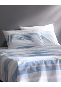 Resim Madame Coco Henri Çift Kişilik Pamuklu Ecocell Baskılı Pike Takımı - Mavi 8684427020951 Mavi 