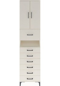 Resim Arges Dolap 3 Raflı 6 Çekmeceli 2 Kapaklı 60x30x243 Aytaşı-aytaşı Aytası 