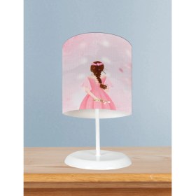 Resim Mekta Home Bebek ve Çocuk Odası Örgülü Saçlı Kız Desenli Abajur 