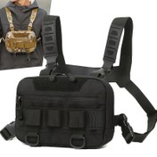 Resim Erkekler için Göğüs Çantası Balıkçılık Yemleri Çok Fonksiyonlu Kamuflaj Bel Paketi 