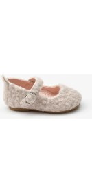 Resim Le Mabelle Krem Peluş Teddy Kız Çocuk Ayakkabı 