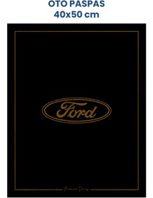 Resim Balkan Tela Kumaş Suya Dayanıklı 40x50cm Ford 50 Adet Oto Paspas Siyah Altın Rengi Baskı (kağıt değil) 