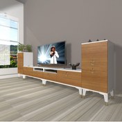 Resim Decoraktiv Eko 9220 Mdf Gold Tv Ünitesi Tv Sehpası - Beyaz - Ceviz 