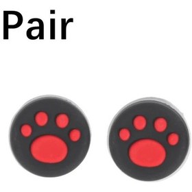 Resim 1 Çift Siyah Kırmızı Silikon Kaymaz Kapak Nintendo Switch Lite Gamepad Denetleyici İçin Başparmak Sapları Sopa Kapakları 