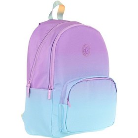 Resim Kaukko Rainbow Kız Çocuk Üç Bölmeli İlkokul Ve Ortaokul Çantası - Mor Turkuaz Renk Geçişli - K1799 Mor - Turkuaz 