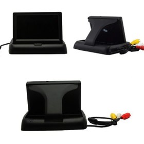 Resim Kalite 4.3 Inç Tft Lcd Ekran Araba Monitör Uyumlu + 4 Led Gece Görüş Geri Vites Kamera Seti 