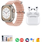 Resim BYRTECH T20 Watch Ultra 2 4 Kordonlu Akıllı Saat + 3. Nesil Bluetooth Kulaklık İkili Paket 