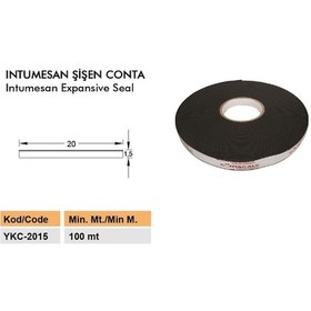 Resim Yanmaz Yangın Fitili / Duman Contası Yangın Kapısı Fitili Contası-25 Metre-Siyah 