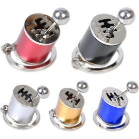 Resim İsmiyle Al Hareketli Araba Vites Anahtarlık Altı Hız Manuel Vites Dişli Shifter Topuzu Metal Anahtarlık (5 