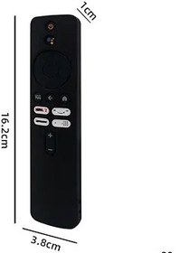 Resim THLMT Uzaktan Kumandalı Kılıf Kapak 2023 Xiaomi Mi 4K TV Kutusu 2. Nesil, TV Uzaktan Kumanda Silikon Kaymaz Düşme Önleyici Kılıf (Yalnızca Kılıf) (siyah) 