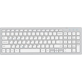 Resim Everest KB-80W Beyaz-Gümüş 2.4Ghz Ultra İnce Q Mac-Win-Android-Ios Uyumlu Kablos 