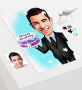 Resim Kişiye Özel Bay Doğum Günü Karikatür 240 Parça A3 Puzzle - 2 