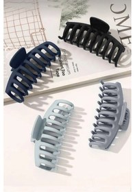 Resim Okavango Kadın 4lü Gri Siyah Xl Büyük Mandal Toka Seti Çok Renkli 