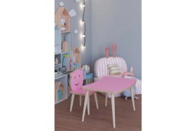 Resim Remaks Twiti Yaz Sil Yüzey Çocuk Masa Sandalye Takımı 1 Aktivite Oyun Masası 1 Sandalye - Pembe 