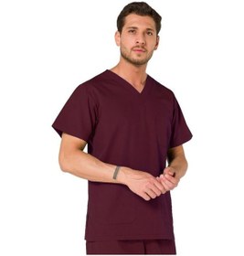 Resim Şensel, Erkek Hastane Takım, V Yaka, Bordo -48E1215- İş Elbisesi 