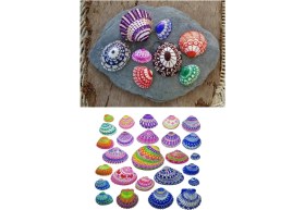 Resim MCM Group Kabuk Boyama Seti- Deniz Kabuğu Boyama -Shell Painting -Sanatsal Hobi Boyama Seti 