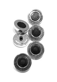 Resim İtalyan Gümüş Çerçeveli / Kaban Ve Trençkot Düğmesi / 6'lı Set / 2,8 Cm / Ita22 