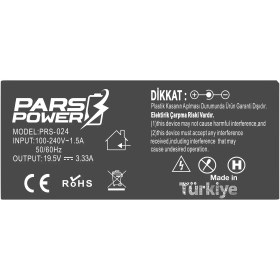 Resim ParsPower Notebook Adaptör - 250 G6 3gh64es, 250 G6 3gj45es, 250 G6 3qm21ea Muadili ile uyumlu 
