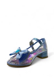 Resim Tuğba Ortopedi 24012 Kız Çocuk Mavi Şeffaf Topuklu Abiye Ayakkabı 