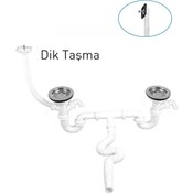 Resim Gama S Çiftli Çöpmak Sifonu Taşmalı Derin (Çift Rekorlu) 