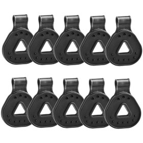 Resim Dolıty 10/20 Adet Çadır Tarp Klipleri Branda Kelepçeleri Siyah 